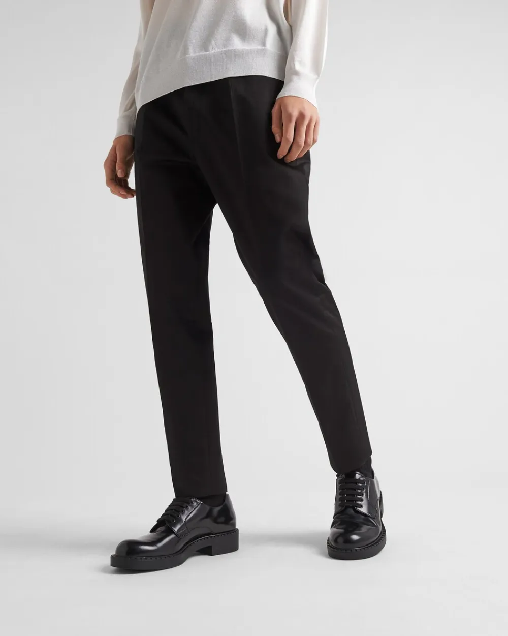 Hombre Prada PANTALONES Y BERMUDAS^Pantalones De Gabardina De Algodón
