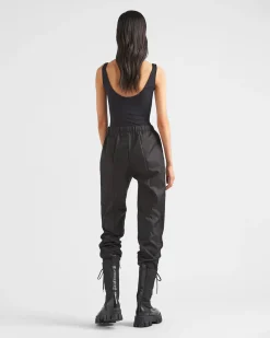 Mujer Prada COLECCIÓN FEMENINA|PANTALONES LARGOS Y CORTOS^Pantalones De Gabardina De Re-nylon