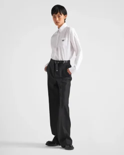 Mujer Prada PANTALONES LARGOS Y CORTOS^Pantalones De Kid Mohair