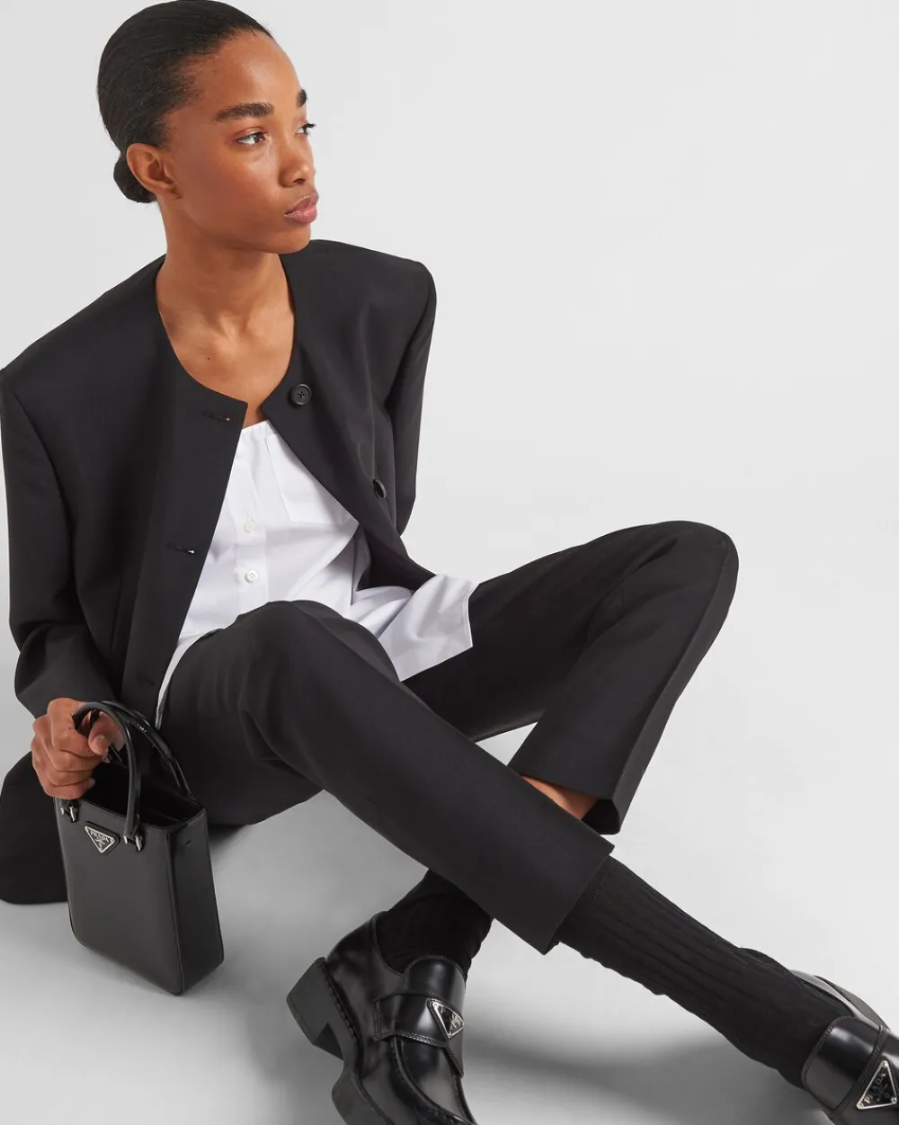 Mujer Prada PANTALONES LARGOS Y CORTOS^Pantalones De Kid Mohair