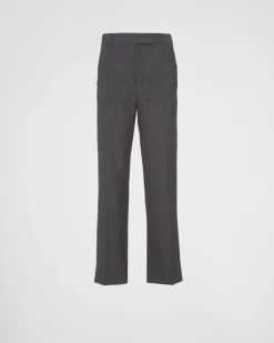 Mujer Prada PANTALONES LARGOS Y CORTOS^Pantalones De Lana