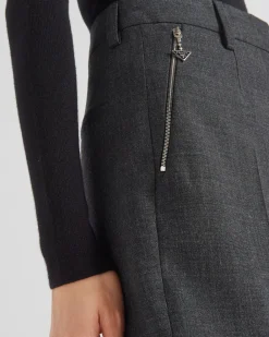 Mujer Prada PANTALONES LARGOS Y CORTOS^Pantalones De Lana