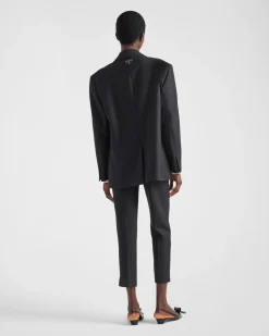 Mujer Prada PANTALONES LARGOS Y CORTOS^Pantalones De Lana Y Crinolina