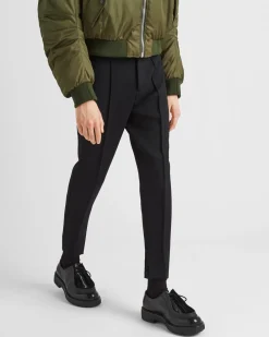 Hombre Prada PANTALONES Y BERMUDAS^Pantalones De Natté Elástico