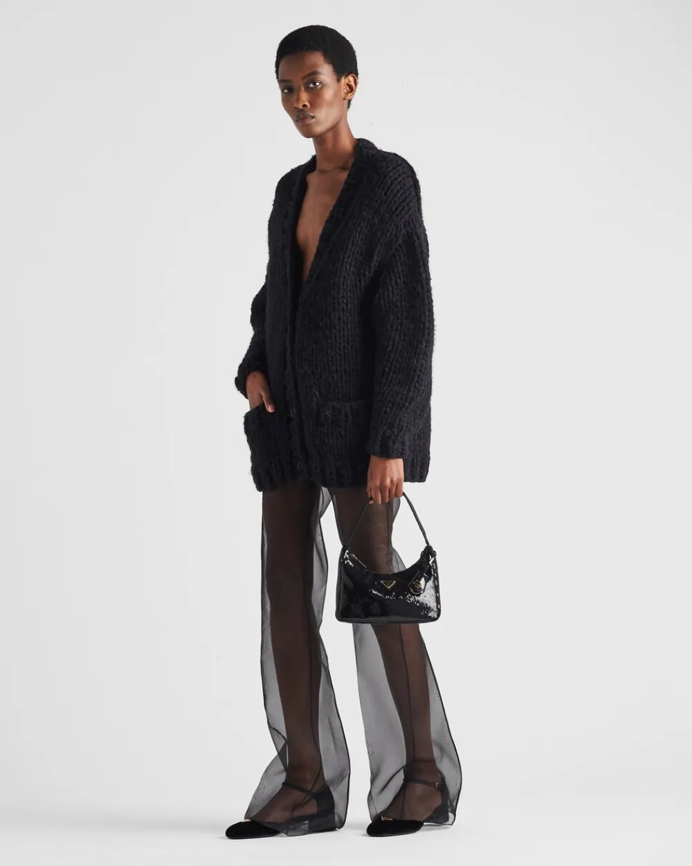 Mujer Prada PANTALONES LARGOS Y CORTOS^Pantalones De Organza