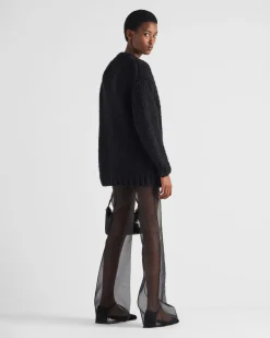 Mujer Prada PANTALONES LARGOS Y CORTOS^Pantalones De Organza