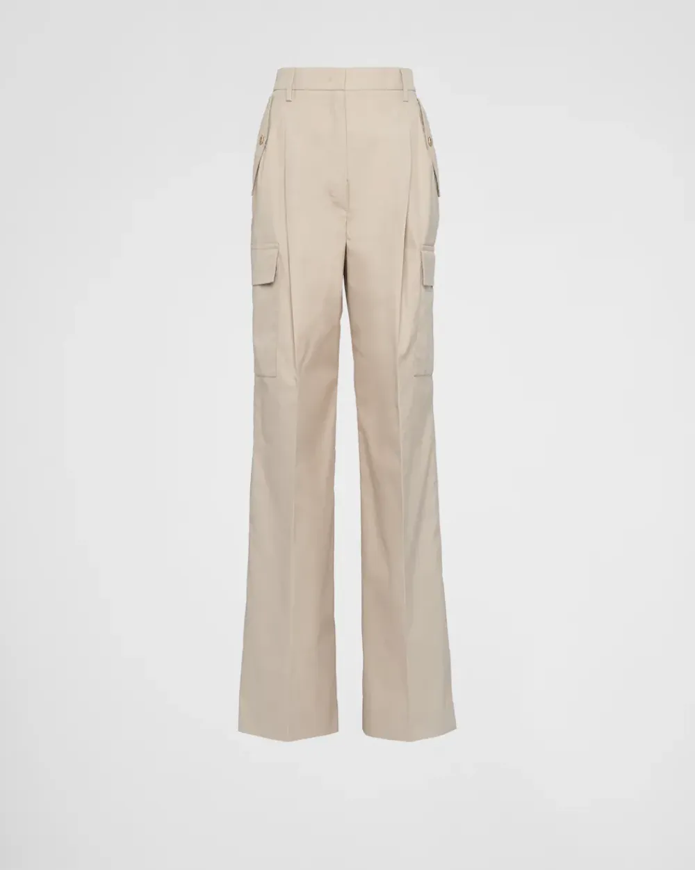 Mujer Prada PANTALONES LARGOS Y CORTOS^Pantalones De Panamá De Algodón