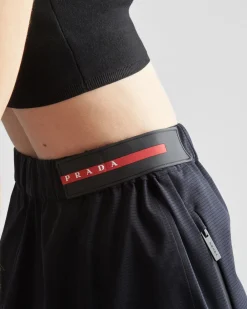 Mujer Prada ROPA^Pantalones De Pernera Ancha Bi-stretch Ligero