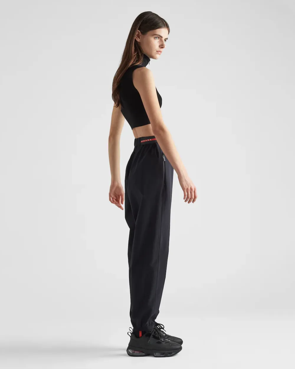 Mujer Prada ROPA^Pantalones De Pernera Ancha Bi-stretch Ligero