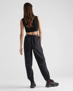 Mujer Prada ROPA^Pantalones De Pernera Ancha Bi-stretch Ligero