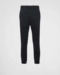 Hombre Prada ROPA^Pantalones De Piqué Con Costuras De Cinta