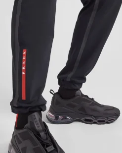 Hombre Prada ROPA^Pantalones De Piqué Con Costuras De Cinta