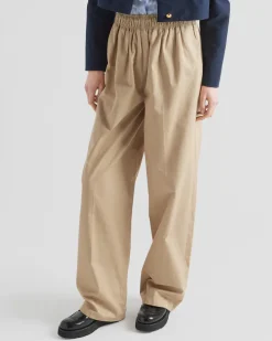 Mujer Prada PANTALONES LARGOS Y CORTOS^Pantalones De Popelín