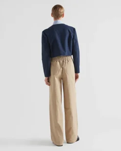 Mujer Prada PANTALONES LARGOS Y CORTOS^Pantalones De Popelín