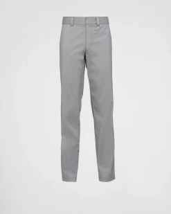 Hombre Prada PANTALONES Y BERMUDAS^Pantalones De Popelín Elástico