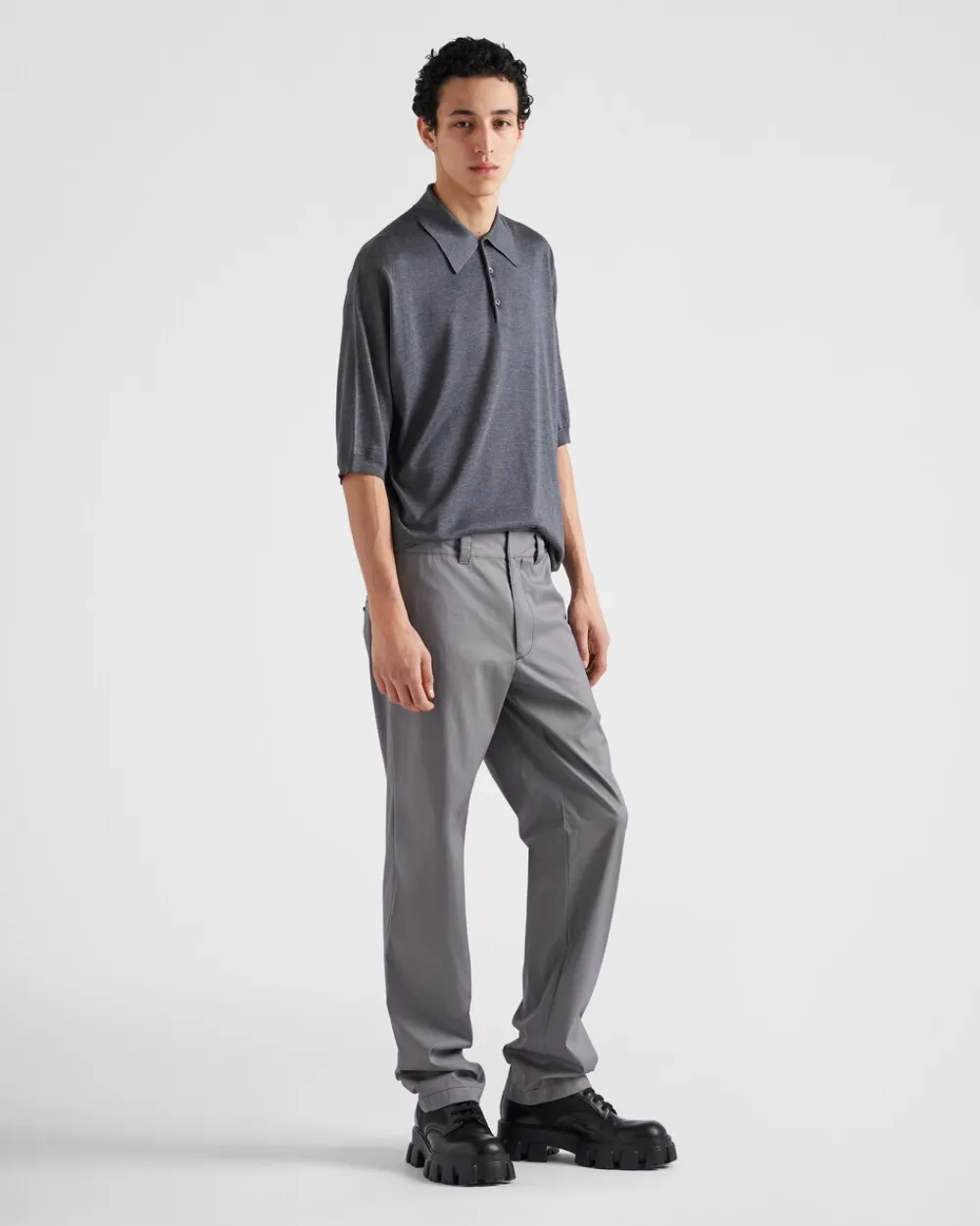 Hombre Prada PANTALONES Y BERMUDAS^Pantalones De Popelín Elástico