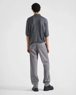 Hombre Prada PANTALONES Y BERMUDAS^Pantalones De Popelín Elástico