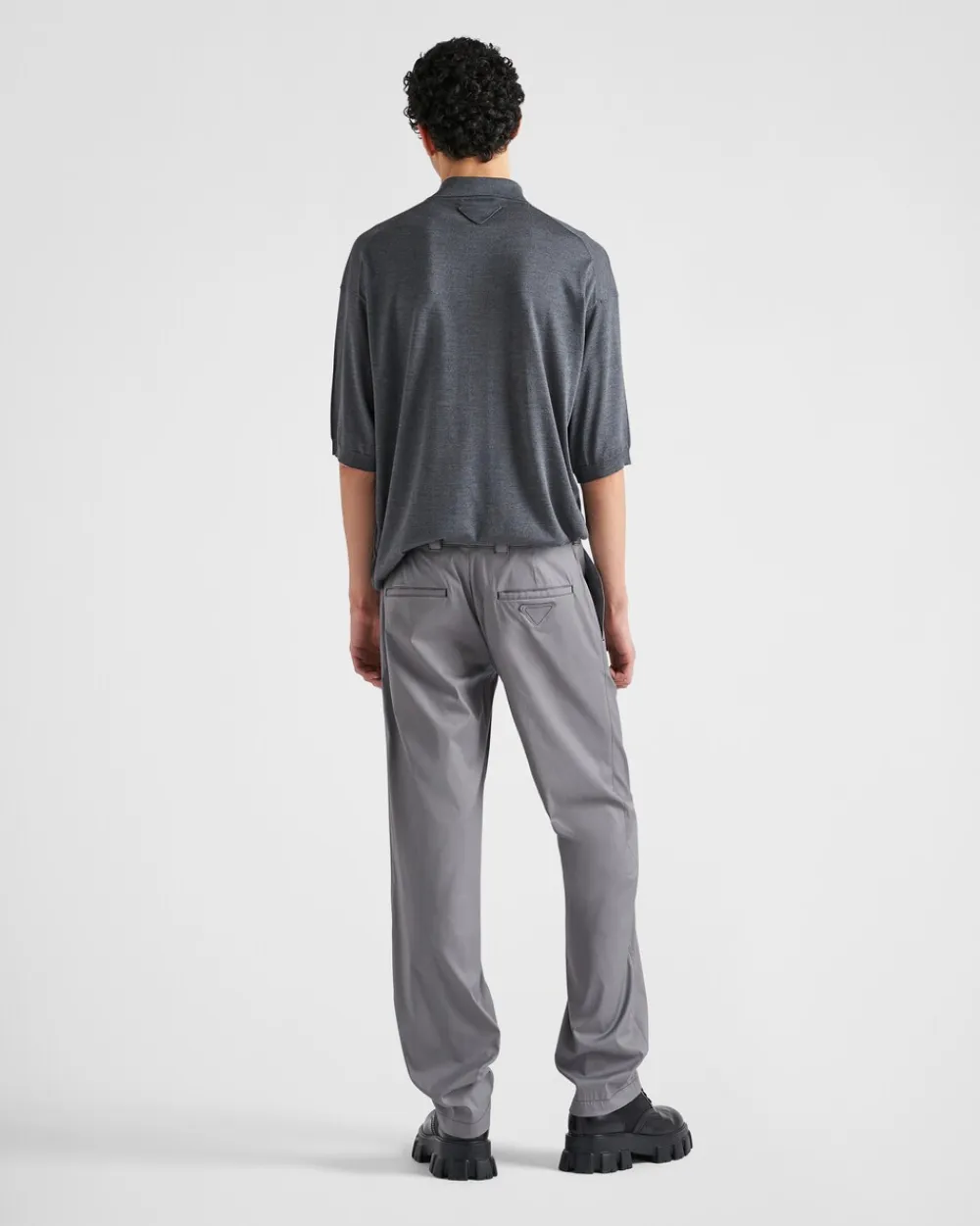 Hombre Prada PANTALONES Y BERMUDAS^Pantalones De Popelín Elástico