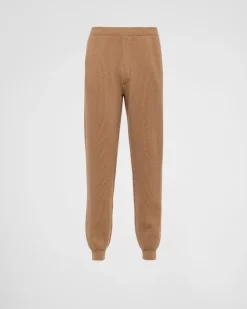 Hombre Prada TEJIDOS DE PUNTO^Pantalones Deportivos De Cachemir