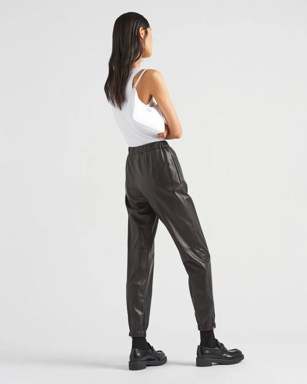 Mujer Prada ROPA DE PIEL^Pantalones Deportivos En Napa