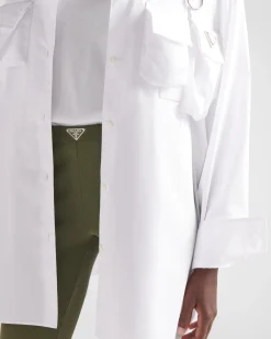 Mujer Prada PANTALONES LARGOS Y CORTOS^Pantalones De Punto Acanalado De Algodón