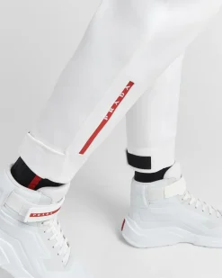 Hombre Prada ROPA^Pantalones De Punto Doble Reciclado