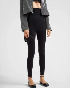 Mujer Prada PANTALONES LARGOS Y CORTOS^Pantalones De Punto Elástico