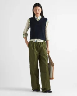 Mujer Prada COLECCIÓN FEMENINA|PANTALONES LARGOS Y CORTOS^Pantalones De Re-nylon