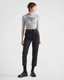 Mujer Prada COLECCIÓN FEMENINA|PANTALONES LARGOS Y CORTOS^Pantalones De Re-nylon