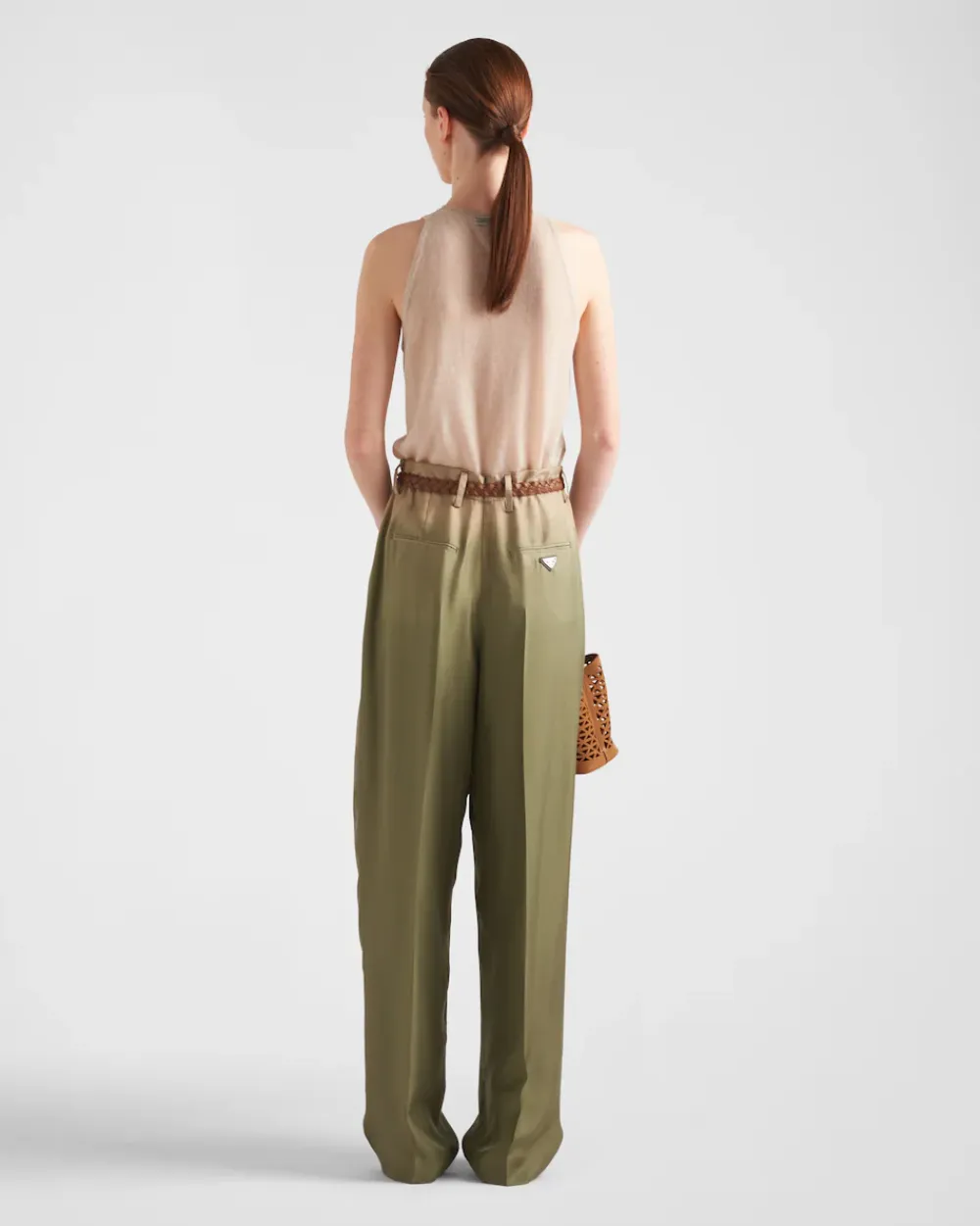 Mujer Prada PANTALONES LARGOS Y CORTOS^Pantalones De Sarga Con Degradado