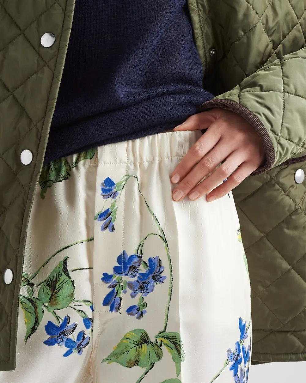 Mujer Prada PANTALONES LARGOS Y CORTOS^Pantalones De Sarga Estampados