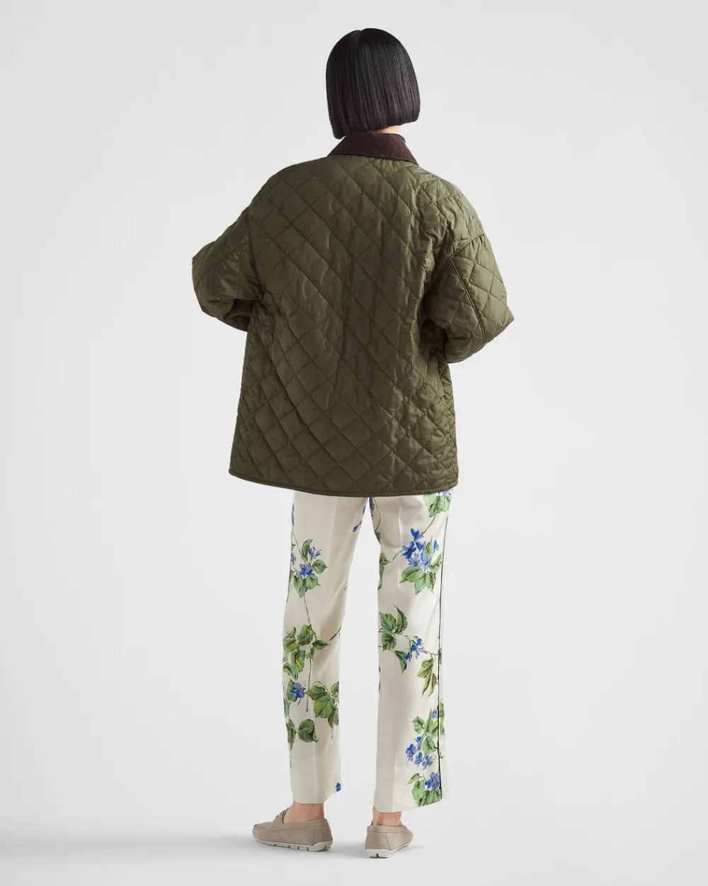 Mujer Prada PANTALONES LARGOS Y CORTOS^Pantalones De Sarga Estampados