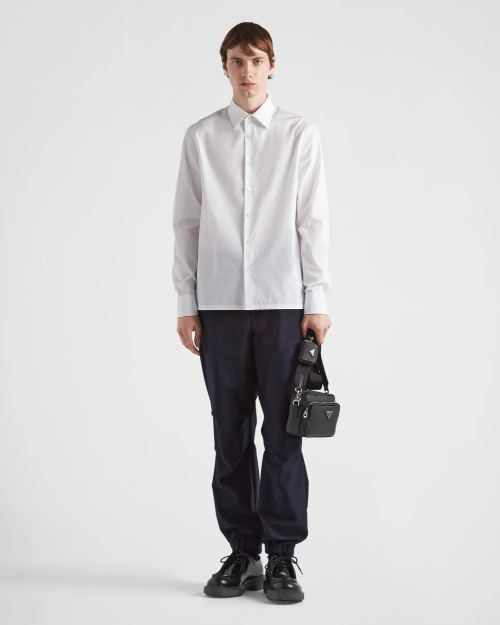 Hombre Prada PANTALONES Y BERMUDAS^Pantalones De Satén De Algodón