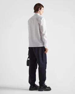 Hombre Prada PANTALONES Y BERMUDAS^Pantalones De Satén De Algodón