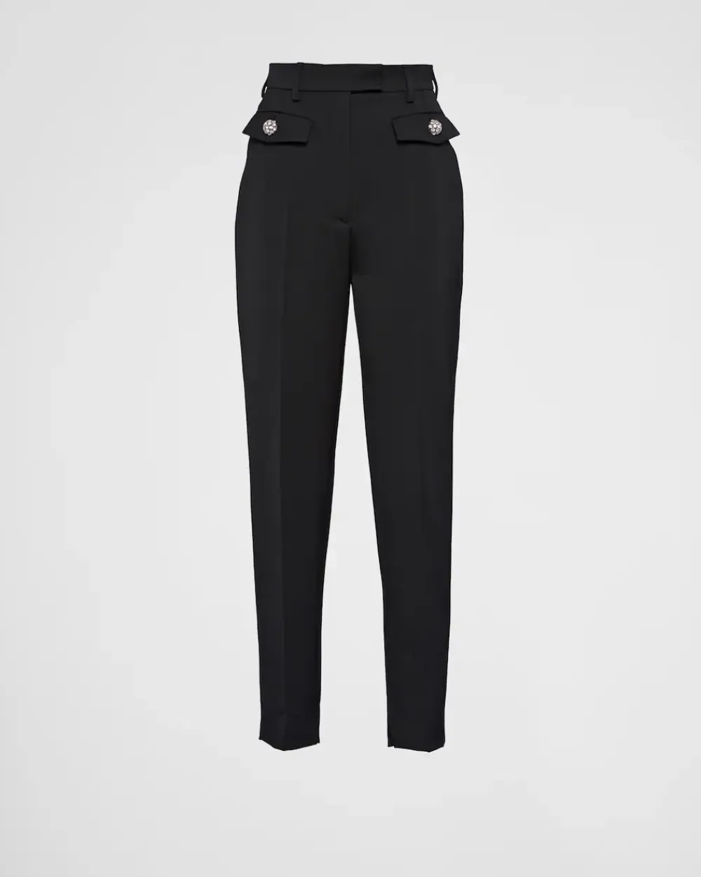 Mujer Prada PANTALONES LARGOS Y CORTOS^Pantalones De Satén De Lana