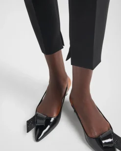 Mujer Prada PANTALONES LARGOS Y CORTOS^Pantalones De Satén De Lana