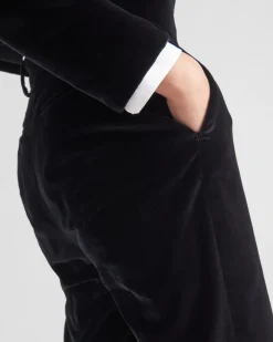 Mujer Prada PANTALONES LARGOS Y CORTOS^Pantalones De Terciopelo
