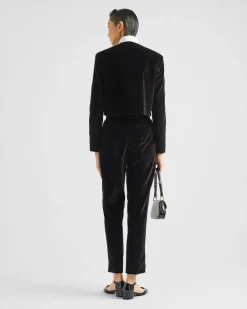 Mujer Prada PANTALONES LARGOS Y CORTOS^Pantalones De Terciopelo