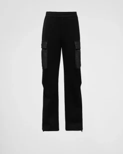 Hombre Prada ROPA DEPORTIVA Y SUDADERAS^Pantalones En Felpa De Algodón Con Detalles De Re-nylon