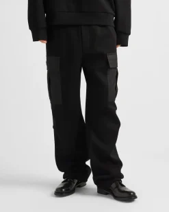Hombre Prada ROPA DEPORTIVA Y SUDADERAS^Pantalones En Felpa De Algodón Con Detalles De Re-nylon