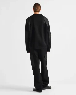 Hombre Prada ROPA DEPORTIVA Y SUDADERAS^Pantalones En Felpa De Algodón Con Detalles De Re-nylon