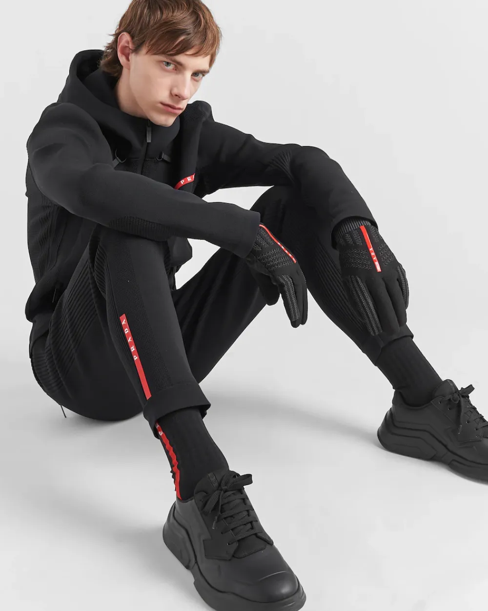 Hombre Prada ROPA^Pantalones En Piqué Técnico