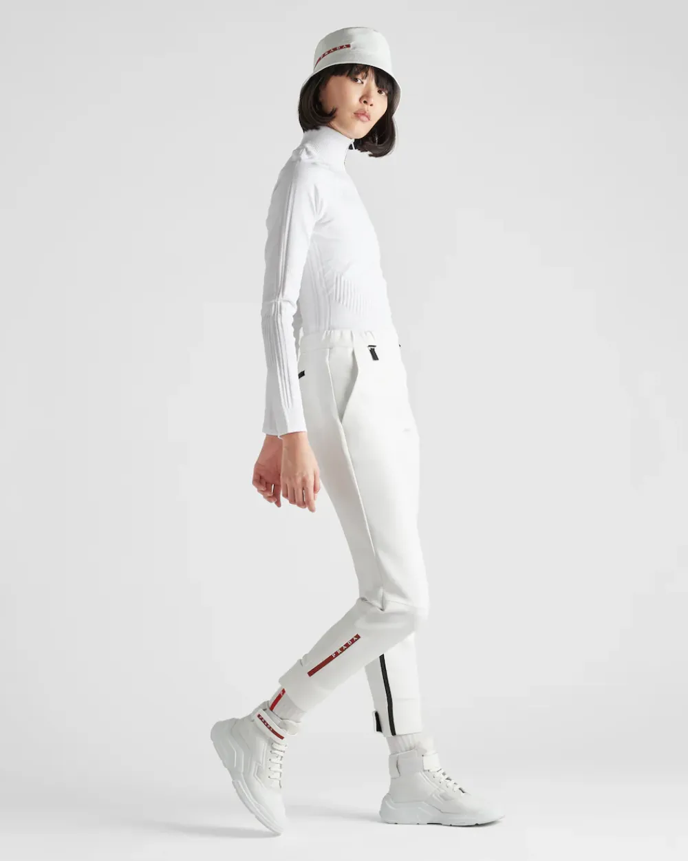 Mujer Prada ROPA^Pantalones En Tejido Técnico Reciclado