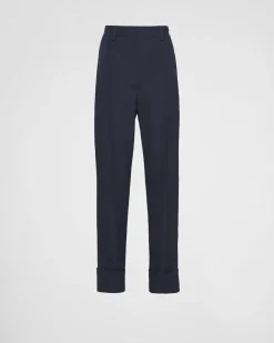 Mujer Prada PANTALONES LARGOS Y CORTOS^Pantalones Ligeros De Mohair
