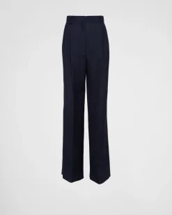 Mujer Prada PANTALONES LARGOS Y CORTOS^Pantalones Ligeros De Mohair
