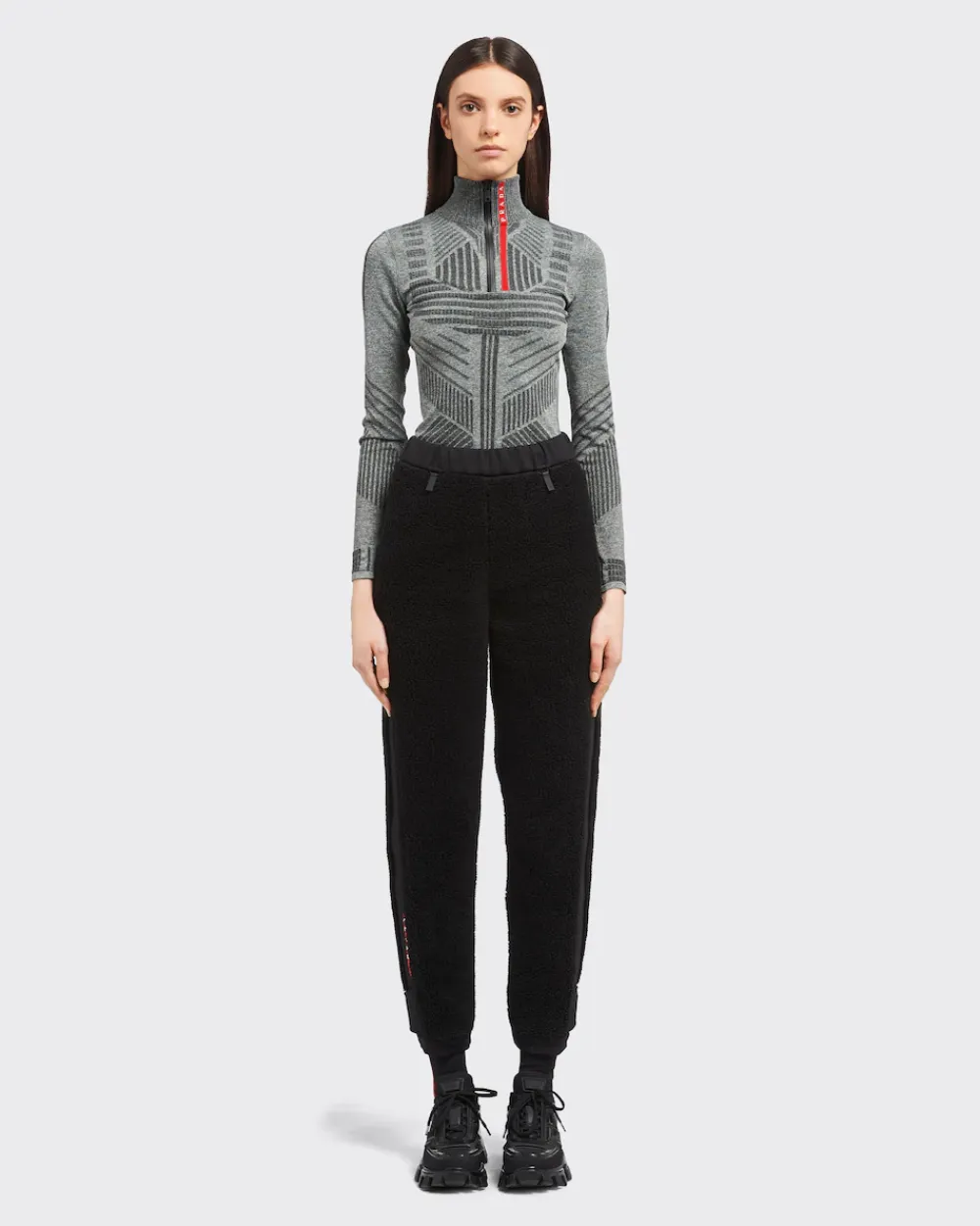 Mujer Prada ROPA^Pantalones Tejido Técnico Y Forro Polar