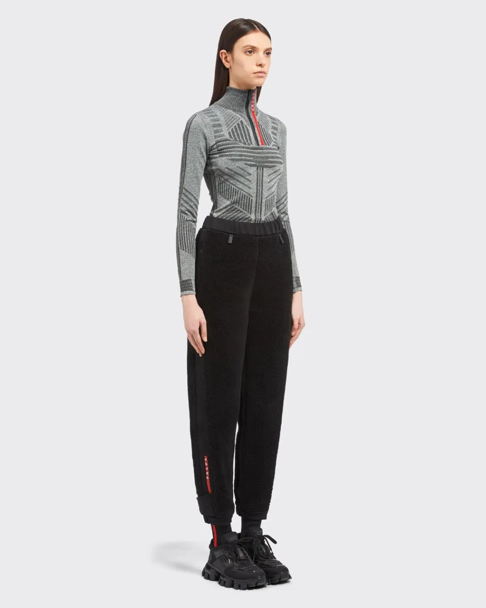 Mujer Prada ROPA^Pantalones Tejido Técnico Y Forro Polar