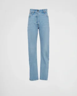 Mujer Prada TEJIDO VAQUERO^Pantalones Vaqueros Con Cinco Bolsillos
