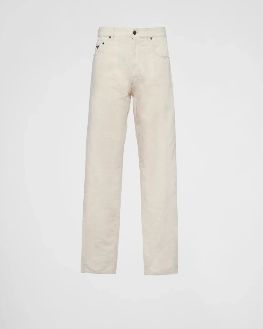 Hombre Prada TEJIDO VAQUERO^Pantalones Vaqueros De Cambray Con Cinco Bolsillos