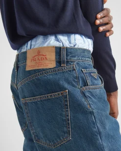 Hombre Prada TEJIDO VAQUERO^Pantalones Vaqueros De Cinco Bolsillos